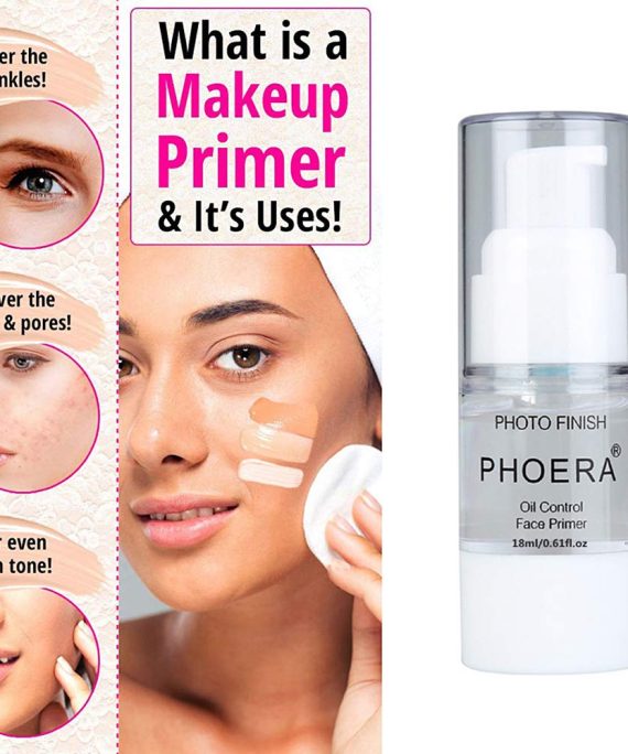 PHOERA Makeup Primer, Firstfly Long Lasting Isolated Hydrating Makeup Base Face Primer Cosmetic Beauty Foundation Primers (18ML)