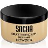Sacha BUTTERCUP Setting Powder. No Ashy Flashback. Blurs Fine Lines and Pores. Loose, Translucent Face Powder to Set Makeup Foundation or Concealer. For Medium to Dark Skin Tones, 1.25 oz.
