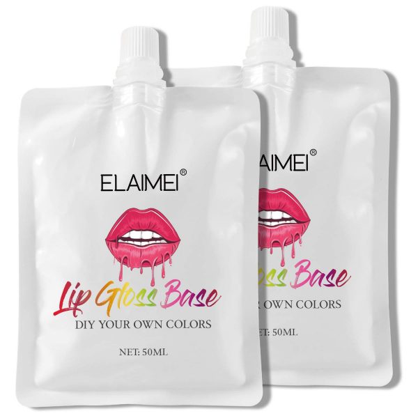 2Pack Lip Gloss Base, Lip Gloss Base Oil Material Lip Makeup Primers, Non-Stick Lipstick Primer Lip Gloss Base for DIY Handmade Lip Balms Lip Gloss