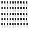 Mydio 50 Pack 1.2ML Clear Mini Lip Gloss Tube Empty Lip Balm Containers With Black Lid for Lipstick Samples