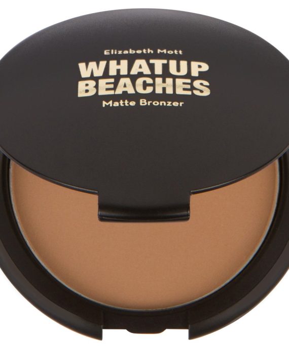 Fine, Lightweight Bronzer Powder for Face: Elizabeth Mott Whatup Beaches Facial Bronzing Powder for Contouring and Sun Kissed Coverage - Cruelty Free Makeup and Cosmetic Products - Matte,10g