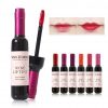 MANZIMIAO 6 Colors Wine Lip Tint, Natural Long Lasting Liquid Lipstick Mini Make Up Lip Gloss Matte Lip Sticks Wine Bottle Cover