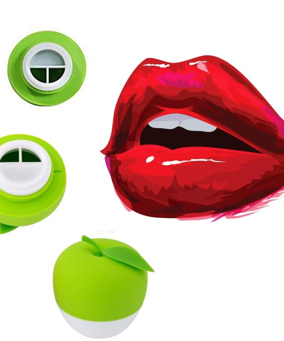 MQUPIN Lip Plumper Device Enhancer Hot Sexy Mouth Beauty Lip Pump Enhancement Pump Device Quick Lip Plumper Enhancer Lip Trainer for Women Gilrs + GEL Mouth Cover (Green (Double-Lobed))