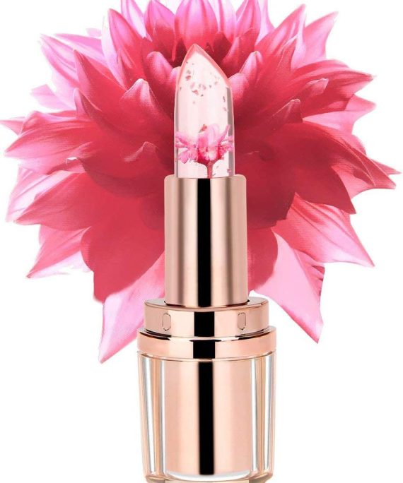 PrettyDiva Jelly Flower Lipstick - Color Changing with Temperature Mood Lipstick Moisturizer Lip Gloss Balm - Barbie Pink