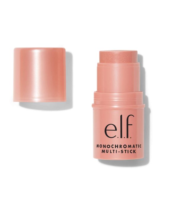 e.l.f., Monochromatic Multi Stick, Creamy, Lightweight, Versatile, Luxurious, Adds Shimmer, Easy To Use On The Go, Blends Effortlessly, Glistening Peach, 0.155 Oz