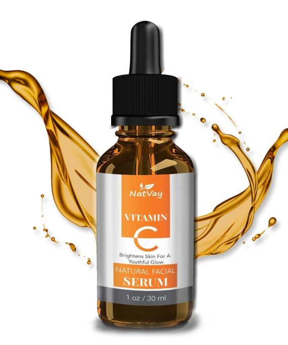 NatVay Vitamin C Serum for Face With Hyaluronic Acid and Vitamin E designed for Anti Wrinkle, Anti Aging Serum, Moisturizing Skin Liquid Face Serum, skin Serum, and Toner, 1 fl oz. / 30ml