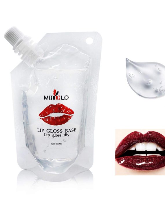 Greeza Clear Lip Gloss Base, 100ml Moisturize Lipgloss Base - Natural Oil Material Lip Makeup Primers Lipstick Base for DIY Handmade Lip Balms Plumper Lip Gloss Moisturizing Non-stick Lips