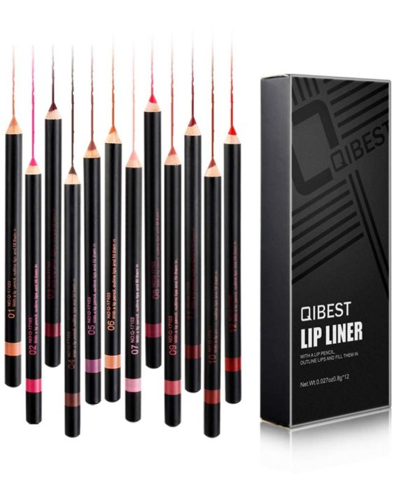 Reddhoon 12 Pcs Lip Liner Pencil Set Smoothly Highly Pigmented Matte Lip Liner Waterproof Long Lasting Natural Lip Makeup Pencil
