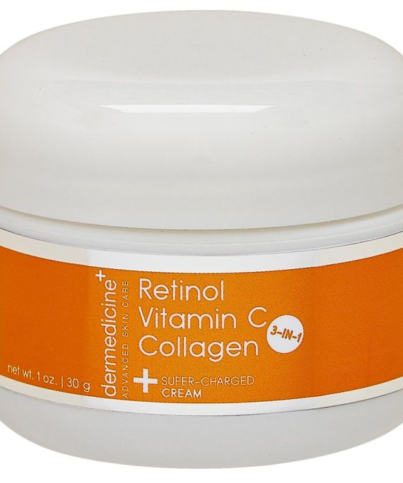 Vitamin C + Retinol + Collagen | Super Charged Anti-Aging Cream for Face | Pharmaceutical Grade Quality | Helps Smooth & Plump Fine Lines & Wrinkles & Brightens for Younger Skin | 1 oz / 30 g