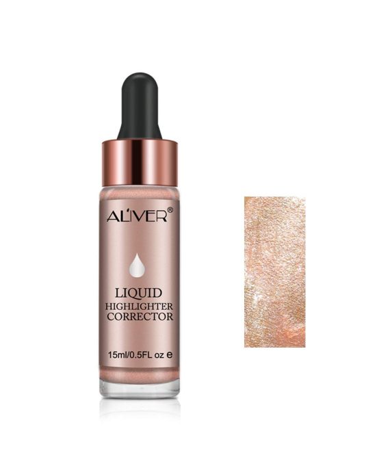 Liquid Highlighter,Makeup Smooth Shimmer Glow Liquid Illuminator for Face Contour Makeup (#2 CELESTIAL)