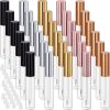 30 Piece Lip Gloss Tube Empty Refillable Lip Balm Bottle Clear Plastic Lip Gloss Container Reusable Lipstick Bottle with Rubber Insert for Lipstick (10 ml, Assorted Colors)