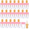 Cotiny 30 Pack Empty Lip Gloss Containers Pink Ice Cream Shaped Lip Gloss Tubes Refillable Lip Balm Tube Bottles for DIY Cosmetics (Color set 1)