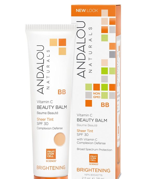 Andalou Naturals Vitamin C BB Beauty Balm Sheer Tint SPF 30, 2 Ounce
