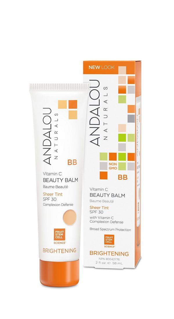 Andalou Naturals Vitamin C BB Beauty Balm Sheer Tint SPF 30, 2 Ounce
