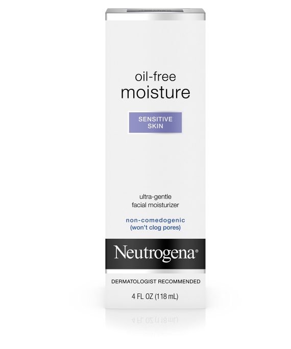 Neutrogena Oil-Free Daily Facial Moisturizer for Sensitive Skin, Ultra-Gentle & Lightweight Moisturizers Free of Fragrances & Dyes, 4 fl. oz