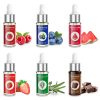 Nomeca Food Flavoring Oil, Fruit Vanilla Cream Chocolate Strawberry Candy Flavors for Baking, Cooking and Lip Gloss Making - Water & Oil Soluble - .17 Fl Oz (5 ml) Bottle with Dropper (Pack of 6)