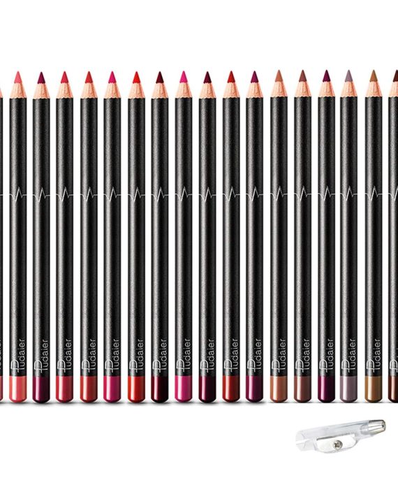 DC-BEAUTIFUL 18 Colors Lip Liners Pencil Set, Premium Waterproof Smooth Lip Pencils, Long Lasting Matte Makeup Lipliners with a Pencil Sharpener