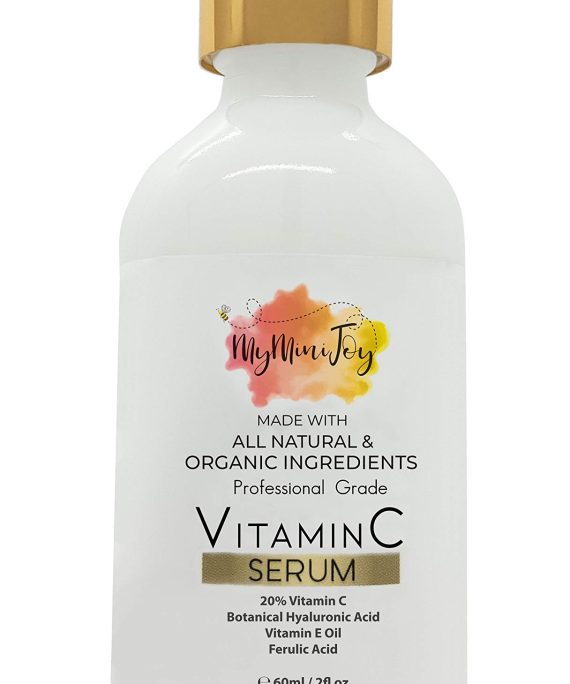 Vitamin C Serum for Face [BIG 2oz Bottle] with Hyaluronic Acid & Vitamin E Oil - Natural & Organic Anti Aging Collagen Booster - Fine Line, Acne, Dark Circle, Wrinkle, Sun Damage Corrector