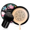 Mushroom Head Air Cushion CC Cream, Concealer Lasting Nude Makeup Moisturizing Brightening Pigment BB Liquid Foundation, Even Skin Tone Makeup Base Primer (Natural)