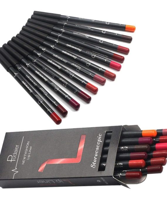 DC-BEAUTIFUL 12Pcs Lot Set 12 Colors Lip Liner Pencil Waterproof Non-marking Matt Velvet Lipstick Pen