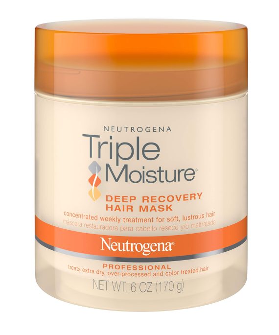 Neutrogena Triple Moisture Deep Recovery Hair Mask Moisturizer for Extra Dry Hair, Damaged & Over-Processed Hair, Hydrating Hair Treatment with Olive, Meadowfoam & Sweet Almond, 6 oz (Pack of 2)