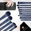 Makeup Brush Set, EIGSHOW Professional Makeup Brushes Kit Foundation Powder Concealers Eye Shadows Makeup 15 Piece for Eye Face Liquid Cream Cosmetics Brushes Kit (BLUE)