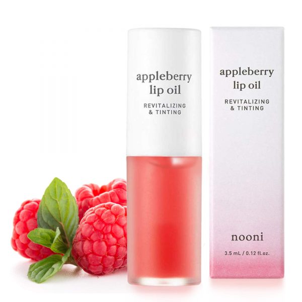 NOONI Appleberry Lip Oil | Korean Lip Oil To Soothe Dry Lips | Skincare, Vegan, Cruelty-free, Paraben-free, Mineral-Oil free