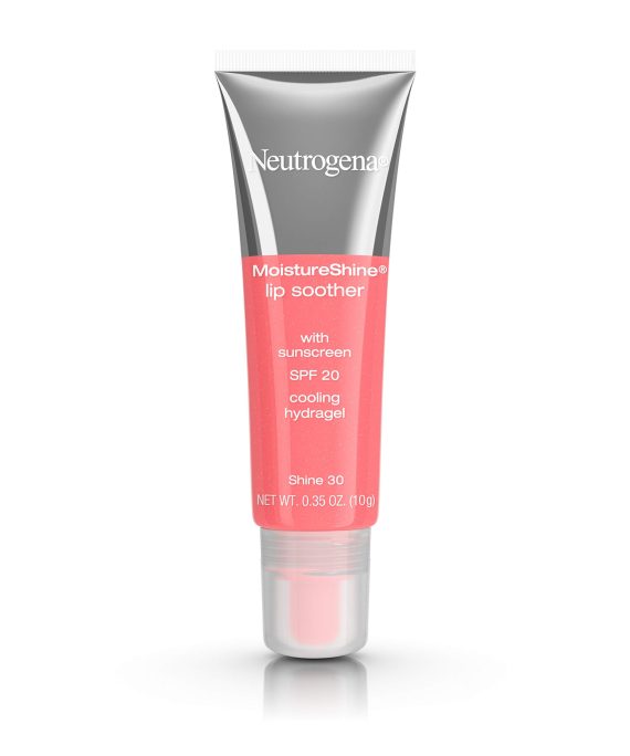 Neutrogena MoistureShine Lip Soother Gloss with SPF 20 Sun Protection, High Gloss Tinted Lip Moisturizer with Hydrating Glycerin and Soothing Cucumber for Dry Lips, Shine 30,.35 oz