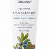 Nourish Organic | Age Defense Face Cleanser - Bilberry & Arctic Berries | GMO-Free, Cruelty Free, Fragrance Free (4oz)