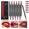 12-Color Professional Matte Lip Liner and Lipstick Set, Waterproof and Long Lasting for Smooth Natural Lip Makeup