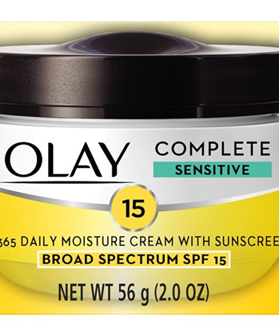 Face Moisturizer by Olay, Complete All Day Moisture Face Cream with Sunscreen, SPF 15, Sensitive Skin, 2.0 fl. oz. (Pack of 3)