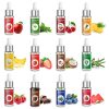 Nomeca Food Flavoring Oil, Vanilla Chocolate Coconut Strawberry Cherry Candy Flavors for Baking, Cooking and Lip Gloss Making - Water & Oil Soluble - .17 Fl Oz (5 ml) Bottle with Dropper (Pack of 12)