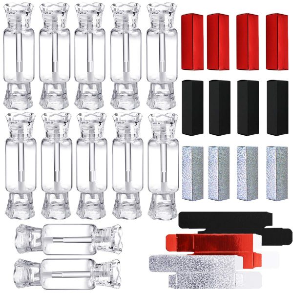 12-Pack Mini Clear Sweet Lip Gloss Tubes for DIY Cosmetics - Lipstick Lovers' Dream