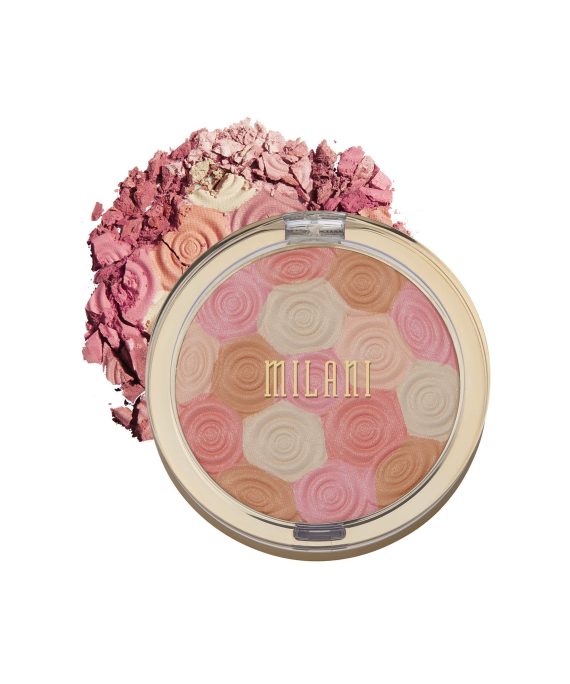 Milani Illuminating Face Powder - Beauty's Touch (0.35 Ounce) Cruelty-Free Highlighter, Blush & Bronzer in One Compact to Shape, Contour & Highlight