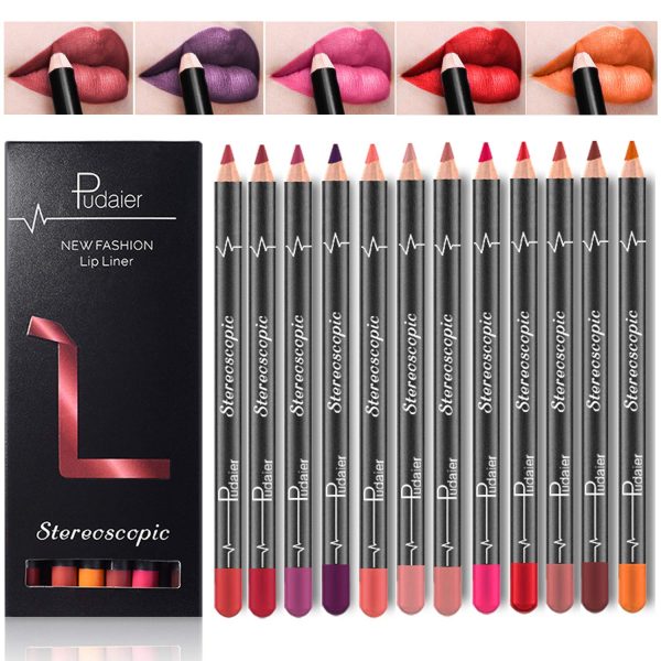 Lip Liner, Ksndurn Lip Liner Pencil 12 PCS - Lip Liner and Lipstick Set 12 Color/Brown Lip Liner Waterproof and Long Lasting Lip Liners