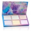 TZ COSMETIX - Aurora Borealis 6 Colors Highlighter / Glow Kit - Wet Soft Cream Powder Illuminating Makeup Palette - with Rainbow Star Box tz-6fb
