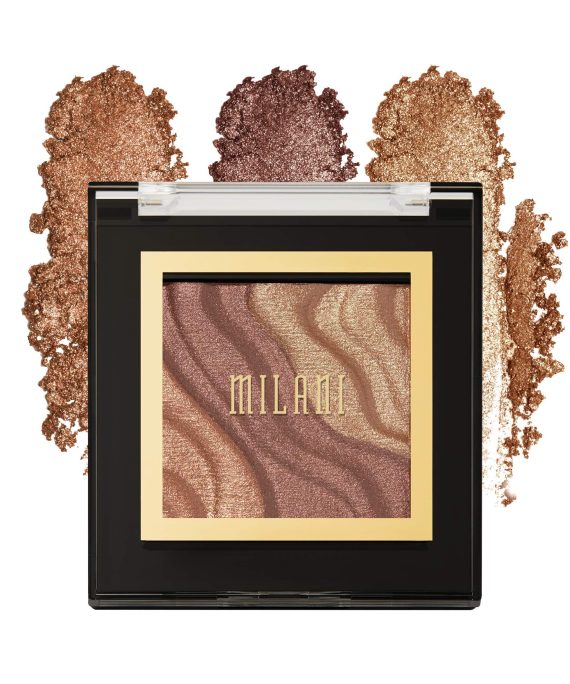 Milani Spotlight Face & Eye Strobe Palette - Color (0.23 Ounce) Cruelty-Free Highlighter & Eyeshadow Compact - Shape, Contour & Highlight with Shimmer Shades