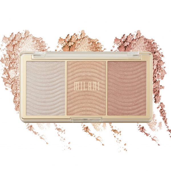 Milani Stellar Lights Highlighter Palette - Rose Glow (0.42 Ounce) 3 Vegan, Cruelty-Free Face Powders that Contour & Highlight for a Glowing Look