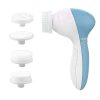 Facial Cleansing Brush-Waterproof Face Spin Brush Set with 5 Brush Heads