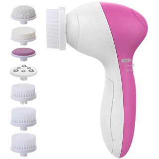 Waterproof Face Spin Brush with 7 Brush Heads