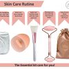 Jade Face Roller Set Silicone Cleanser, Mask Applicator