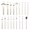 Premium Synthetic Wood Handle Cosmetic Brushes for Eye Face