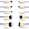 Marble Pattern Makeup Brushes with Blush Foundation Highlighter Brush