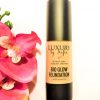 Organic Bio Glow Liquid Foundation bottle with honey shade, offering natural, flawless coverage for all skin types. 