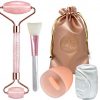 Jade Face Roller Set Silicone Cleanser, Mask Applicator