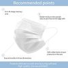 Safety White Face Masks - Pack of 50 for Dust and Pollen Protection