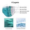 4 Ply Disposable Face Mask Protective Single Use- Green