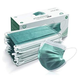 4 Ply Disposable Face Mask Protective Single Use- Green