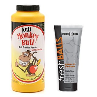 Anti-Monkey Butt Powder and Fresh Balls Lotion