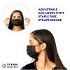Black Face Masks TITAN PROTECT 3-PLY Disposable